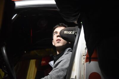 Nicolás Tomboly, piloto de la clase RC2N, en la rampa de salida de la Etapa 2.