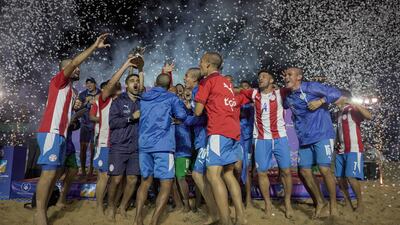La selección paraguaya de fútbol playa se consagró tricampeón de la Liga Evolución Zona Sur.