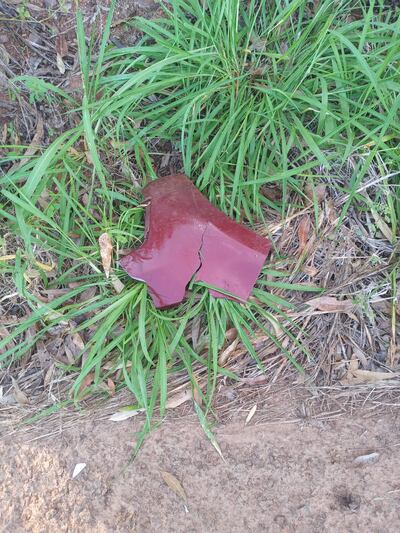 Plástico encontrado en el lugar de los hechos.