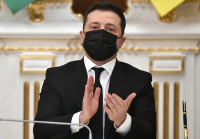 Volodímir ZelenskI, presidente de Ucrania.