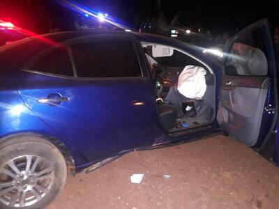 El rodado de la víctima fatal quedó con importante daño material.