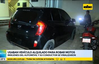 Usaban vehículo alquilado para robar motos