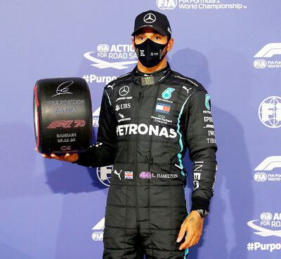 Décima “pole” para Lewis Hamilton en la temporada. (AFP)