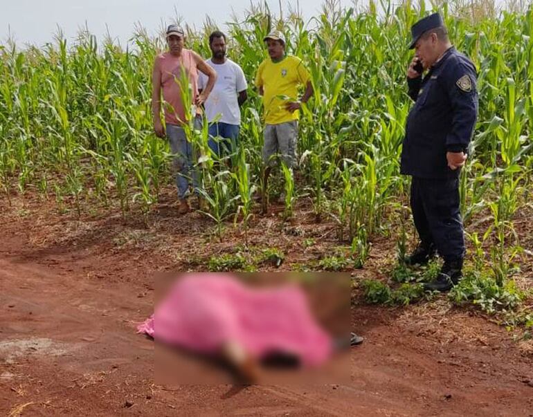 El cuerpo de Silvane Silva fue encontrado en un maizal.