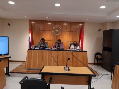 Tribunal de sentencia durante el juicio oral y público.