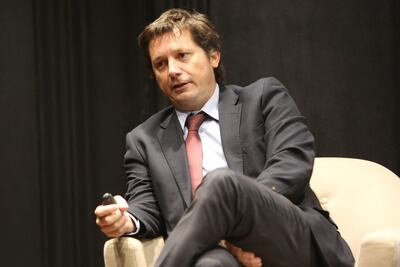 El director ejecutivo de la agencia de promoción de inversiones, exportaciones e imagen país Uruguay XXI, Sebastián Risso, durante una conferencia organizada por la Cámara Oficial Española de Comercio Industria y Navegación, en Montevideo.