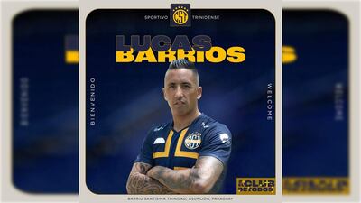 Lucas Ramón Barrios Cáceres, en su presentación en el Sportivo Trinidense.