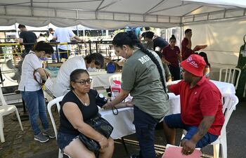 El Ministerio de Salud brindó el servicio de urgencia para los peregrinos.