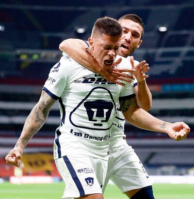 Juan Manuel Iturbe Arévalos, durante la celebración de su gol.