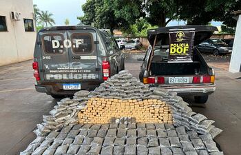 La carga de 275 kilos de droga que tenía como destino la ciudad brasileña de Campo Grande.