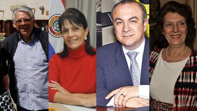 Candidatos de la Alianza Encuentro Nacional. Ignacio Iramain, Lucha Abbate, Robert Cano y Mabel Causarano.