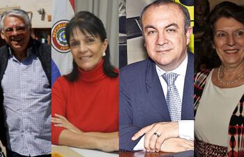 Candidatos de la Alianza Encuentro Nacional. Ignacio Iramain, Lucha Abbate, Robert Cano y Mabel Causarano.