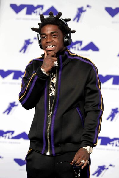El artista Kodak Black durante su llegada a la edición 34 de los premios MTV Video Music Awards (VMA), en Los Ángeles (EE.UU.).