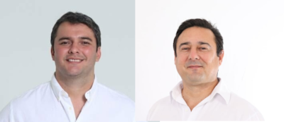 El candidato de la ANR, Marcos Benítez (izquierda) y el candidato del PLRA, Antonio Buzarquis (derecha).