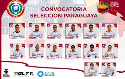 Paraguay es una de las doce selecciones invitadas a participar del primer mundial de fútbol de arena, que será en Río de Janeiro, Brasil, en el mes de diciembre.