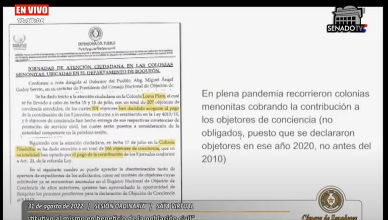 Captura de la denuncia contra Miguel Godoy.