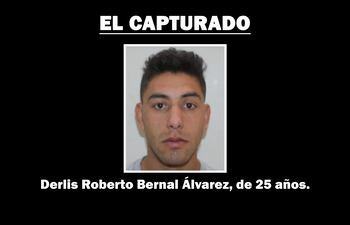Derlis Roberto Bernal Álvarez, capturado en Luque.