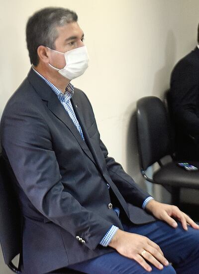 Rody Godoy estuvo ayer en tribunales pero no hubo audiencia.