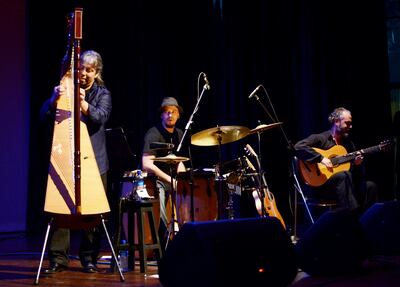 Ismael Ledesma, junto a Leandro y Alejo Jiménez, durante la gala benéfica que ofreció en 2014 en el CPJ.