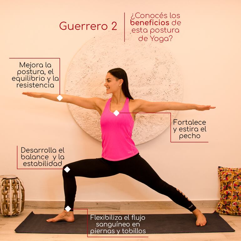 La postura del guerrero o Virabhadrasana en sánscrito, es una postura de Yoga con la que desarrollamos fuerza, movilidad, estabilidad y fluidez de los movimientos.