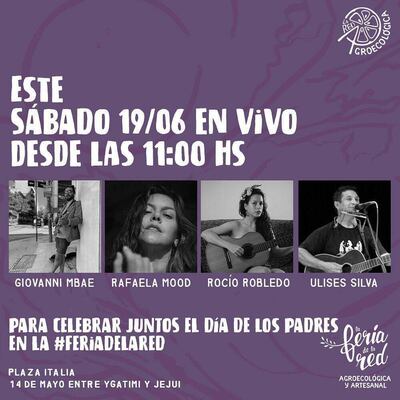 Afiche del concierto en vivo para homenajear a los padres en su día.