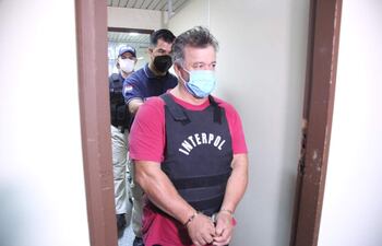 Pedro Ramón Fernández Torres, esta mañana en Palacio de Justicia de Asunción.