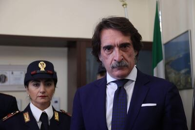 Francesco Messina, jefe policial, informa sobre la detención de 31 sospechosos de pertenecer a una cúpula de Cosa Nostra, la mafia de Sicilia.