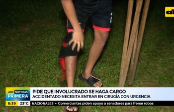 Accidentado pide que involucrado se haga cargo del accidente