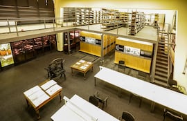 Hemeroteca de la Biblioteca Nacional, en Asunción.