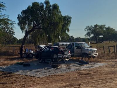 Diego Domínguez está entrenando en el Chaco, zona Estancia La Patria, en una doble jornada.