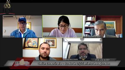 Fernando Silva Facetti, Mónica Seifart, Manuel Ramírez Candia, Jorge Bogarín Alfonso y Rodrigo Blanco, miembros del JEM.