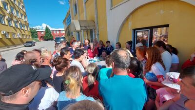 Refugiados ucranianos en la región rusa de Riazán.