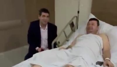 El vicepresidente de la República, Hugo Velázquez, visitó al diputado Freddy D’Ecclesiis (ANR), en el hospital.
