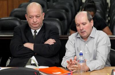 El abog. Leonardo Garófalo y Carlos León Ocampos, condenado.