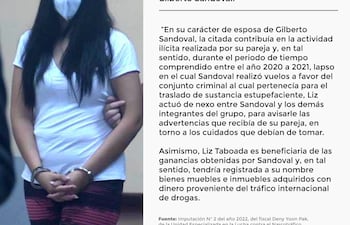 Liz Fabiola Taboada Gamarra, pareja de uno de los pilotos de la organización internacional.