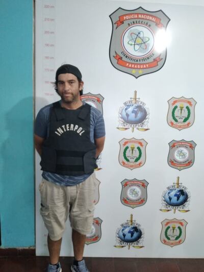 Julio César Ayala Coronel fue detenido esta tarde por agentes de Interpol en Areguá.