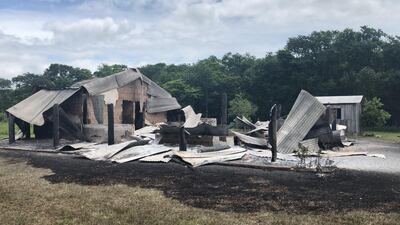 El casco principal de la estancia San José’i, en San Alfredo, Concepción, quedó destruido.