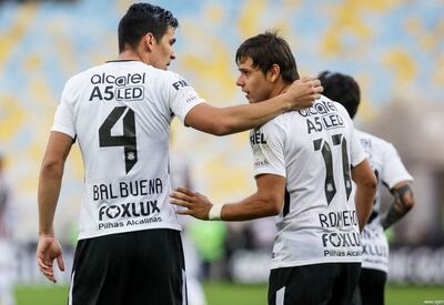 Fabián Balbuena (i) y Ángel Romero (d), nuevamente juntos en Corinthians.