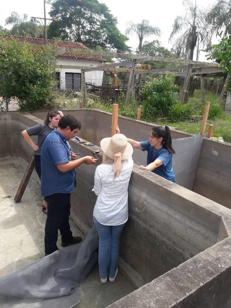 Construcción de estanques