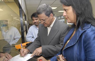 Sócrates Garcete (centro) en una de sus comparecencias en Tribunales. Ahora afrontará un tercer juicio oral y público.