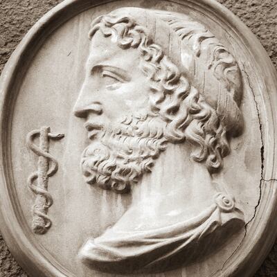 Asclepius (Lat. Aesculapius).