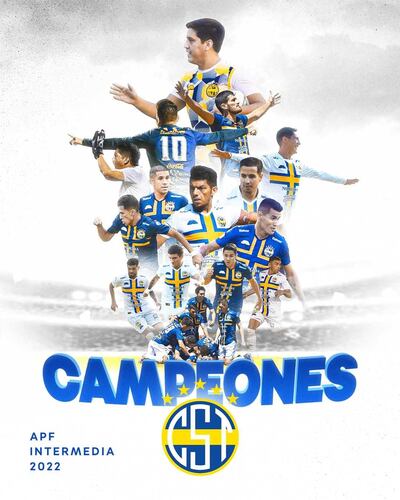 Con esta imagen, el Sportivo Trinidense reconoció a los campeones, aparecen los pilares de la exitosa campaña.