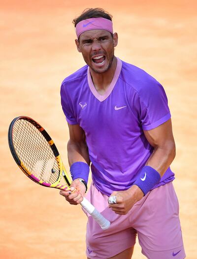 Nadal está en la final del certamen en Roma.