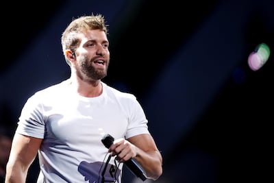 El cantante español Pablo Alborán durante el Festival Internacional de la Canción de Viña del Mar.