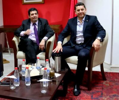El vicepresidente Velázquez (i) y Pedro Alliana harán una querella criminal contra el exintendente de Lambaré Armando Gómez (PLRA).