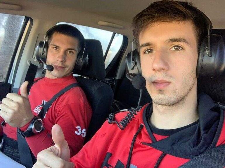 Nicolás Tómboly y Juan José Sánchez, en la recorrida al Chaco.