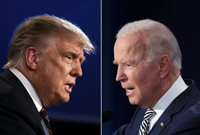 Donald Trump y Joe Biden en el debate en Cleveland, Ohio, el pasado martes 29.