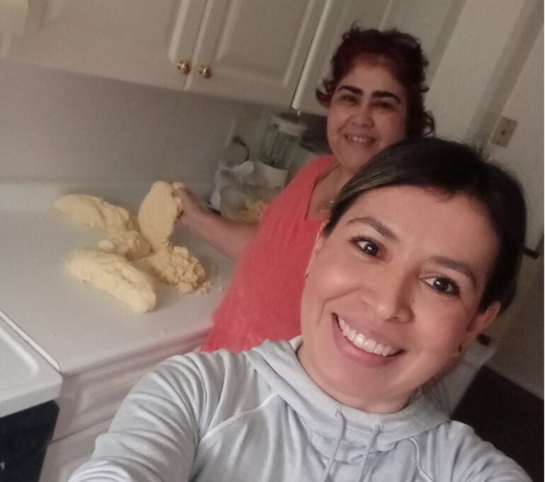 Teresa Céspedes, en pleno chipa apo, desde Estados Unidos.