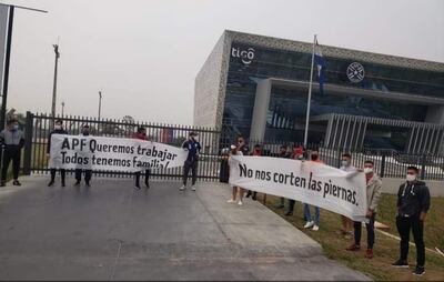 Protesta de los jugadores del ascenso.