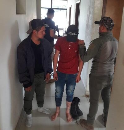 Idilio Fleytas Arévalos y Esteban Candia Cubilla, sospechosos detenidos.